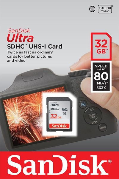 Mälukaart SanDisk Secure Digital Ultra HC 32GB 80MB/s Class 10 UHS-I